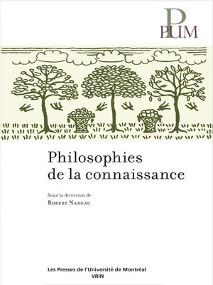 cover image of Philosophie de la connaissance